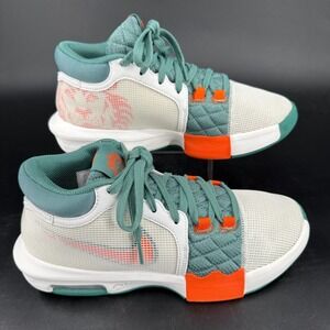 Nike Lebron Witness 8 Basketball Shoes MENS Teal Orange Lace Up Sneakers 7.5